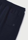 Mayoral Boys Cuffed Fleece Bottoms, Navy