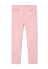 Mayoral Girls Twill Skinny Trousers, Pink