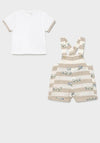 Mayoral Baby Boys Stripe Romper Outfit, Beige