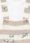 Mayoral Baby Boys Stripe Romper Outfit, Beige