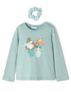Mayoral Girls Long Sleeved Top, Mint