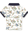 Mayoral Baby Boys Jungle Print Polo Shirt, White Multi