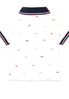 Mayoral Baby Boys Micro Print Polo Shirt, Off-White