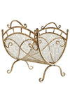 Mindy Brownes Fleur De Lis Log Holder, 16.5 inches