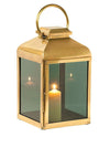 Mindy Brownes Medium Smoked Glass Brass Lantern, 22 inches