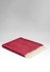 McNutt of Donegal Spotted Cranberry Throw, Red