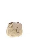 Zen Collection Woven Flap Over Grab Bag, Beige