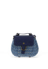 Zen Collection Woven Cross Body Grab Bag, Blue