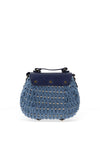 Zen Collection Woven Cross Body Grab Bag, Blue