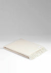 McNutt of Donegal Linen Herringbone Throw, Cream