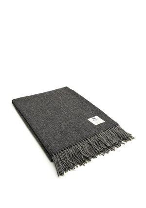 McNutt of Donegal Herringbone Throw, Graphite