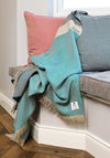 McNutt of Donegal Irish Linen Porto Throw, Turquoise