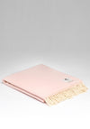 McNutt of Donegal Soft Lambswool Herringbone Throw, Candy Floss