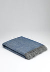 McNutt of Donegal Periwinkle Cosy Fringed Throw