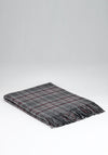 McNutt of Donegal Colorado Plaid Throw, Grey & Red