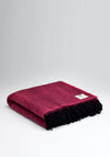 McNutt of Donegal Collection Pure Wool Fuchsia Herringbone Throw