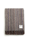 McNutt of Donegal Wool Herringbone Throw, Grey Tweed