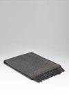 McNutt of Donegal Cashmere Lambswool Throw, Orange & Steel