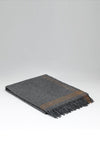 McNutt of Donegal Cashmere Lambswool Throw, Orange & Steel