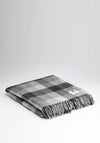 McNutt of Donegal Wool Block Throw, Red & Grey
