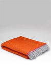 McNutt of Donegal Maude Herringbone Throw, Orange