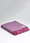 McNutt of Donegal Herringbone Throw, Pink Lavender