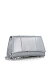 Menbur Metallic Shimmer Clutch, Silver