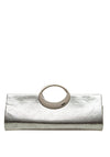 Menbur Diamante Handle Clutch Bag, Silver