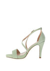 Menbur Glitter Strappy Heeled Sandals, Green