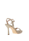 Menbur Shimmer Square Toe Heeled Sandals, Gold