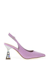 Menbur Pointed Toe Embellished Heel Shoes, Lilac
