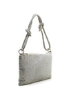 Zen Collection Diamante Clutch Bag, Silver