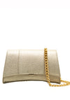 Menbur Metallic Shimmer Clutch, Champagne