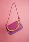Menbur Contrast Trim Shoulder Bag, Pink Multi