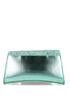 Menbur Metallic Glitter Clutch Bag, Mint