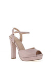 Menbur Glitter Platform Heeled Sandals, Pink