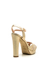 Menbur Glitter Platform Heeled Sandals, Gold
