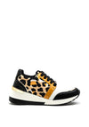 Menbur Animal Print Wedge Trainer, Black Multi