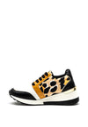 Menbur Animal Print Wedge Trainer, Black Multi