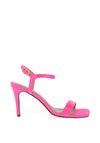 Menbur Square Toe Heeled Sandals, Pink