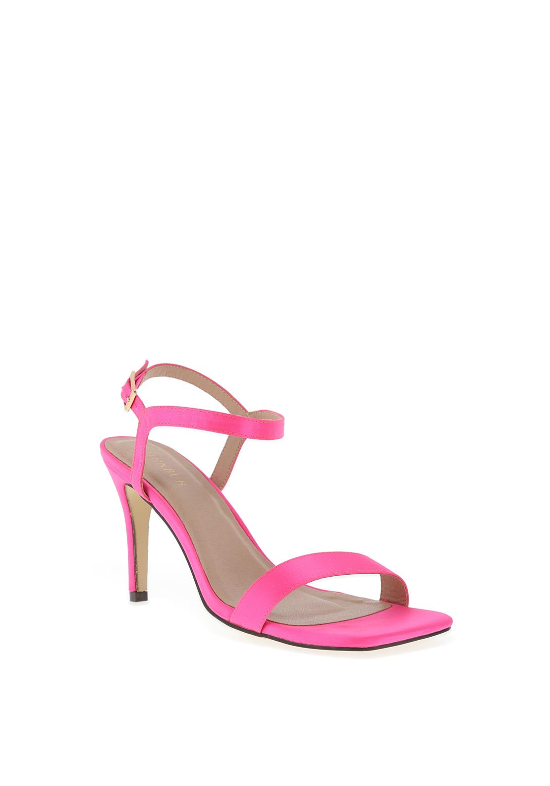 Menbur Square Toe Heeled Sandals, Pink