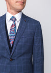 Magee 1866 Finn Twist Two Piece Checked Wool Suit, Blue