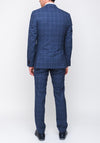 Magee 1866 Finn Twist Two Piece Checked Wool Suit, Blue