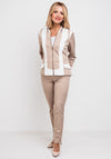 Meri Esca Colour Block Jacket, Beige & White
