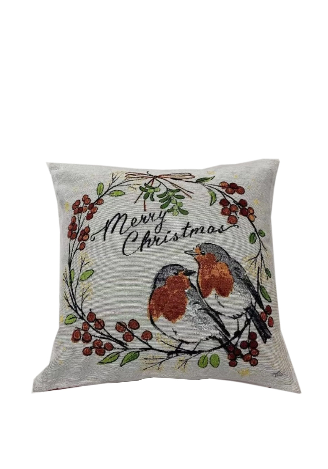The Home Studio Christmas Robin Cushion Cover