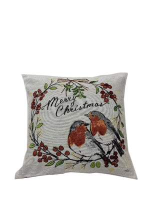 The Home Studio Christmas Robin Cushion Cover