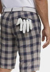 Meyer Checked Golf Bermuda Shorts, Navy