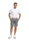 Meyer Checked Golf Bermuda Shorts, Navy