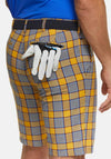 Meyer Checked Golf Bermuda Shorts, Yellow