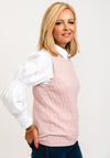Micha Light Knit Ribbed Vest, Pink